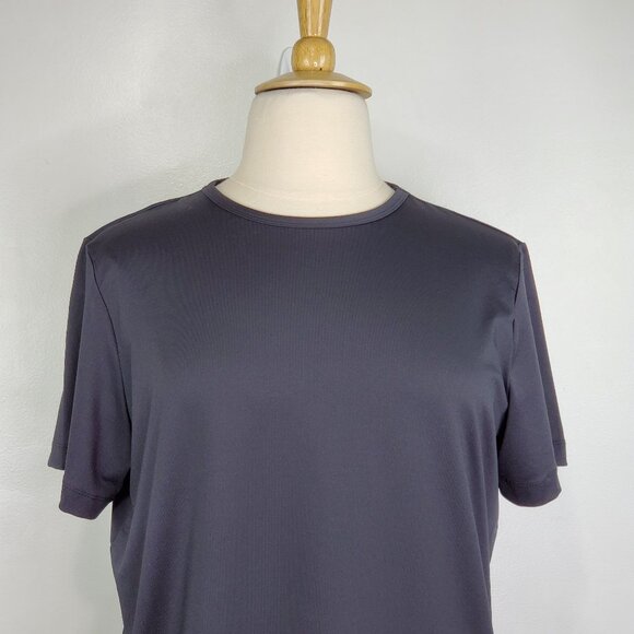 Susan Graver Essentials Black Short Sleeve Minimalist Stretchy Top Size XL - Picture 2 of 11